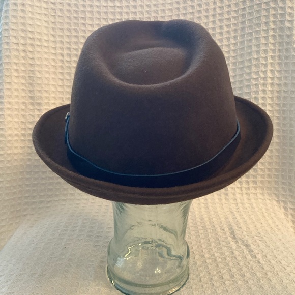Robert Graham Brown Wool Fedora Hat With Silk Printed Lining Large - Picture 4 of 7